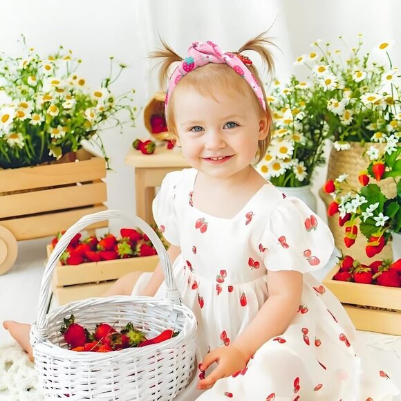 Girls Headbands Pink Set Non-Slip Knotted Summer Hair Accessories for Toddlers main image 8